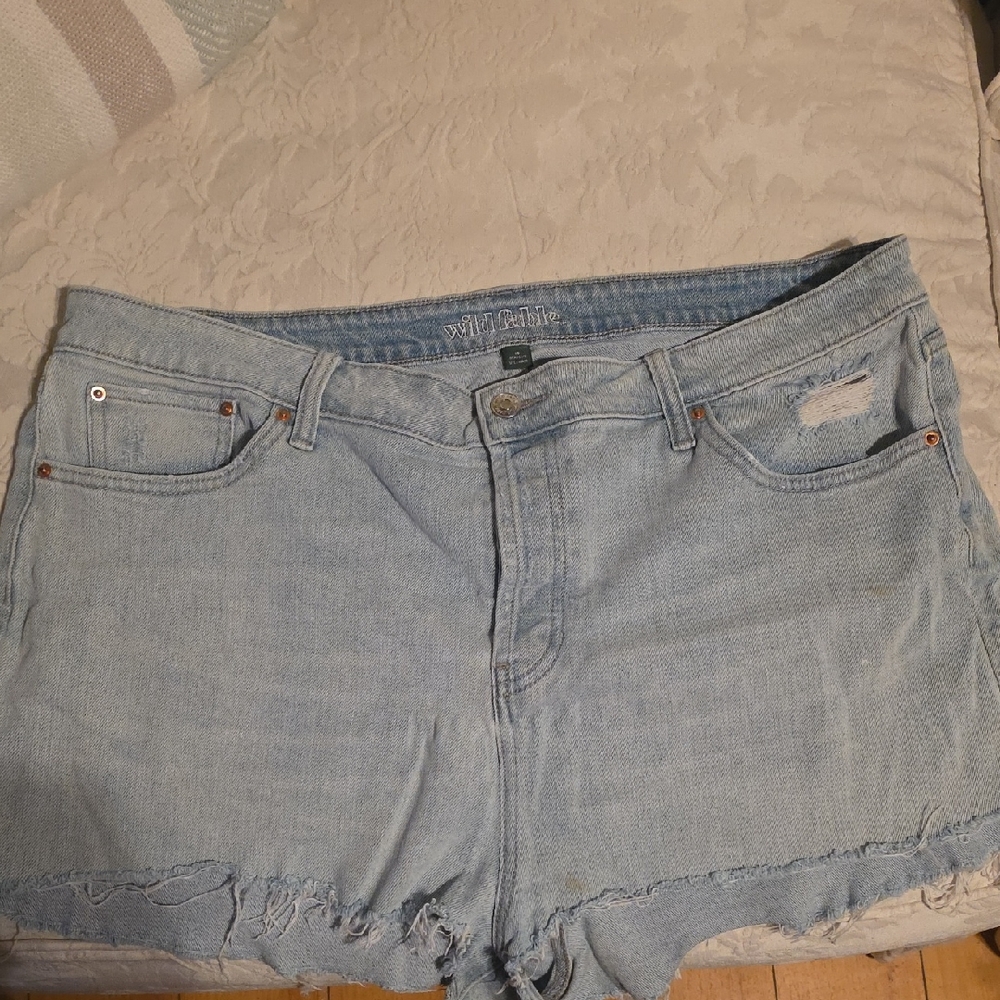 Wild Fable Distressed Light Blue Jean Shorts